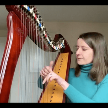 Live Harp Lesson 37 – “Mountain Stream” practice strategies