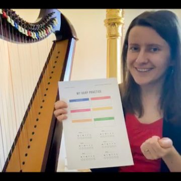 Live Harp Lesson 45 – How to create a practice routine that works?