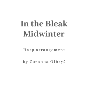 Sheet music cover In the Bleak Midwinter harp arrangement by Zuzanna Olbrys