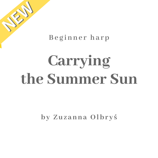 cover Carrying the Summer Sun for beginner harp by Zuzanna Olbrys